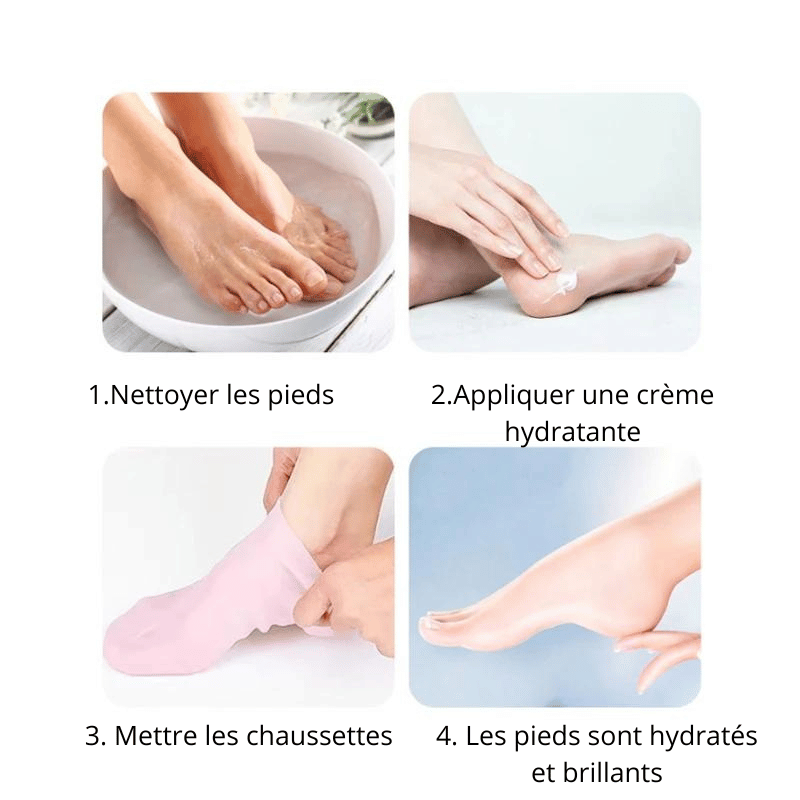 CHAUSSETTES EN SILICONE EXFOLIANTES