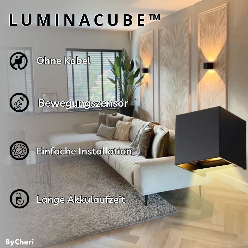 LuminaCube™ – Die kabellose und luxuriöse Wandleuchte!