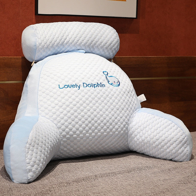 HomnyPillow® Cojín de peluche con reposabrazos